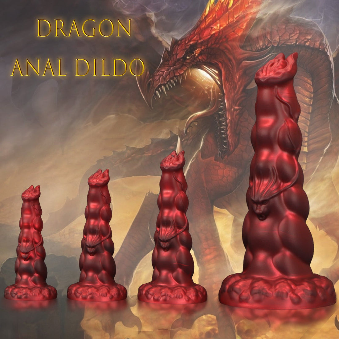 Red Silicone Fire Breathing Dragon Dildo