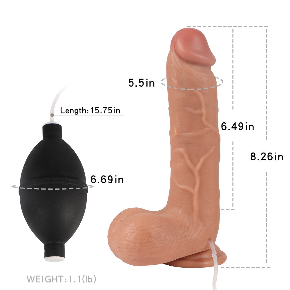 8 Inch Realistic Squirting Ejaculating Dildo