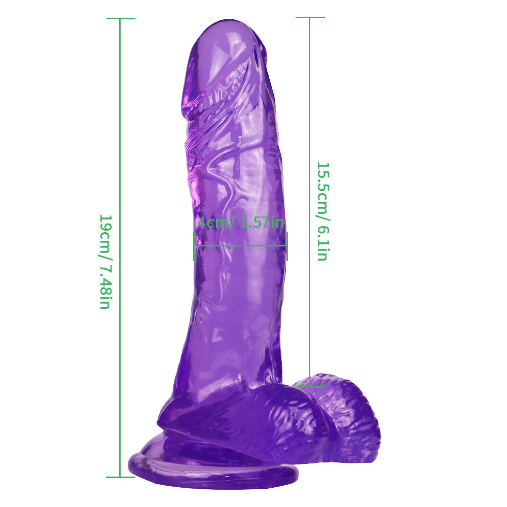 7 Inch Purple Suction Cup Jelly Dildo