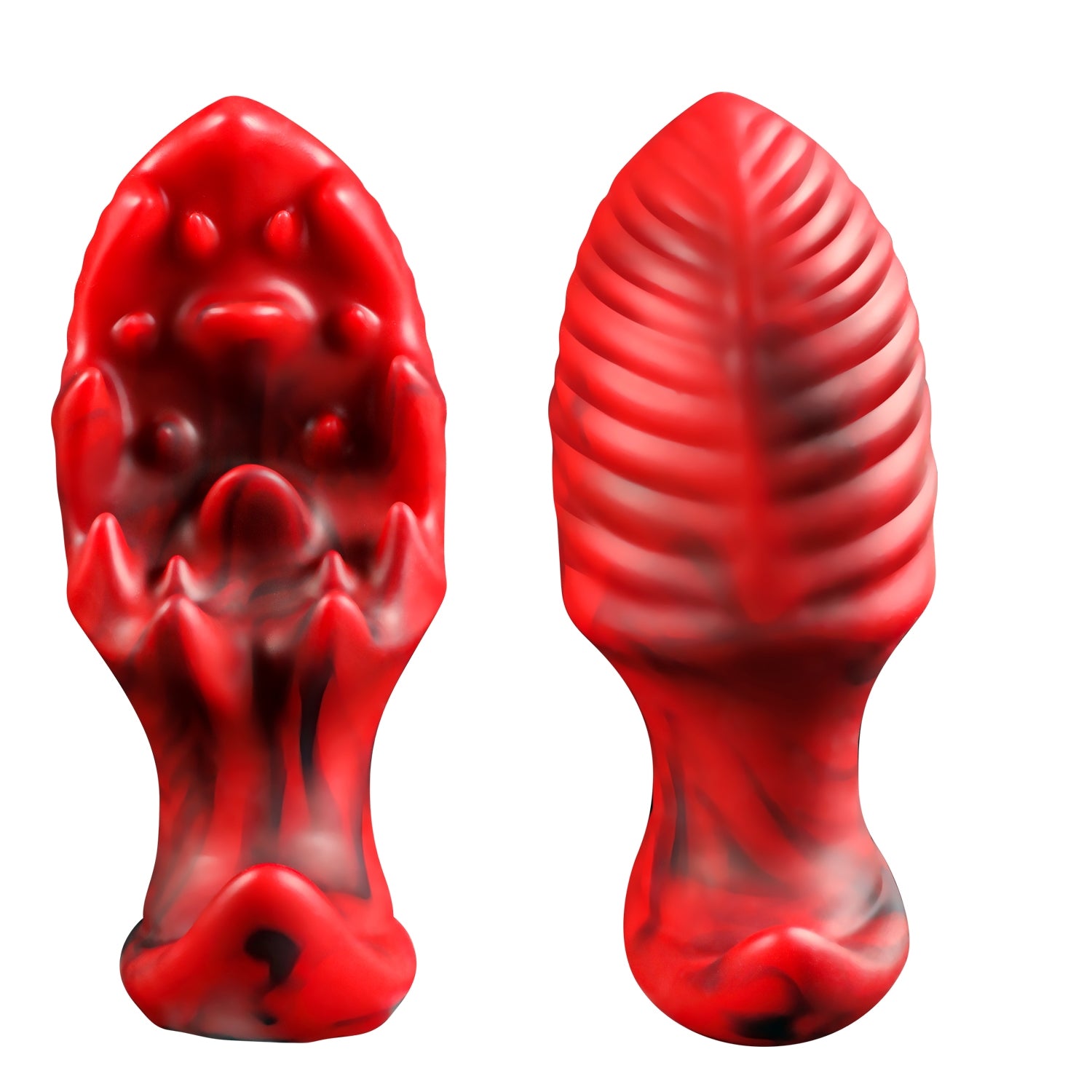 Red Spiked Texture Huge Butt Plug Red Spiked Texture Huge Butt Plug