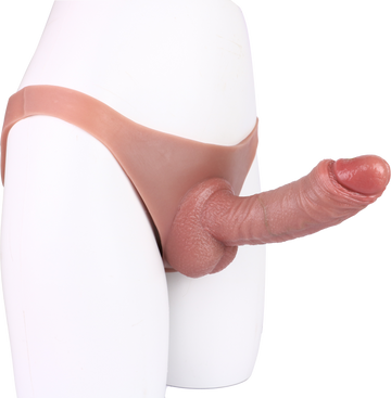 8 Inch Silicone Wearable Hollow Dildo Panties