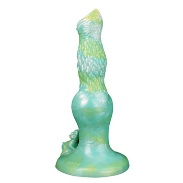 8 Inch Green Silicone Fantasy Dog Dildo