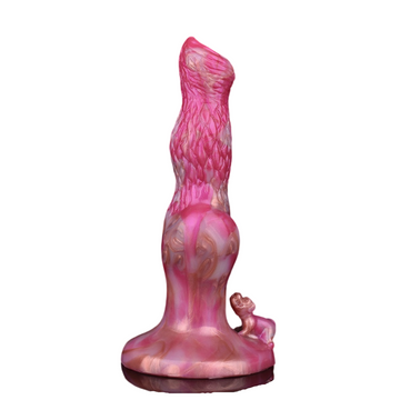 8 Inch Dog Knot Vibrating Strap On Dildo