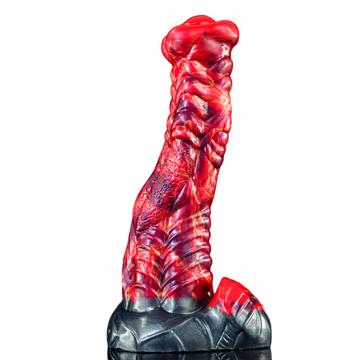 9 Inch Red Lava Monster Horse Dildo