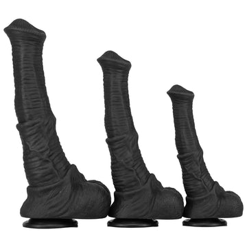 Black Realistic ball Horse Penis Dildo