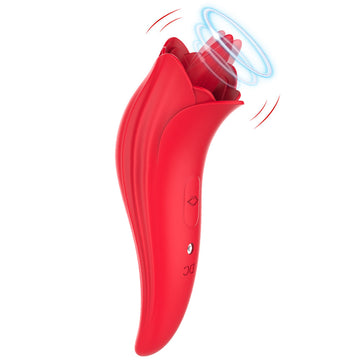 Red Small Quiet Licking Clitoral Vibrator