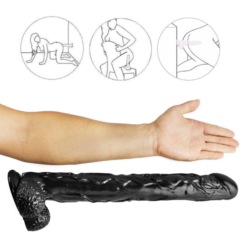 Long Black Dildo Anal Oversized Suction Cup dildo