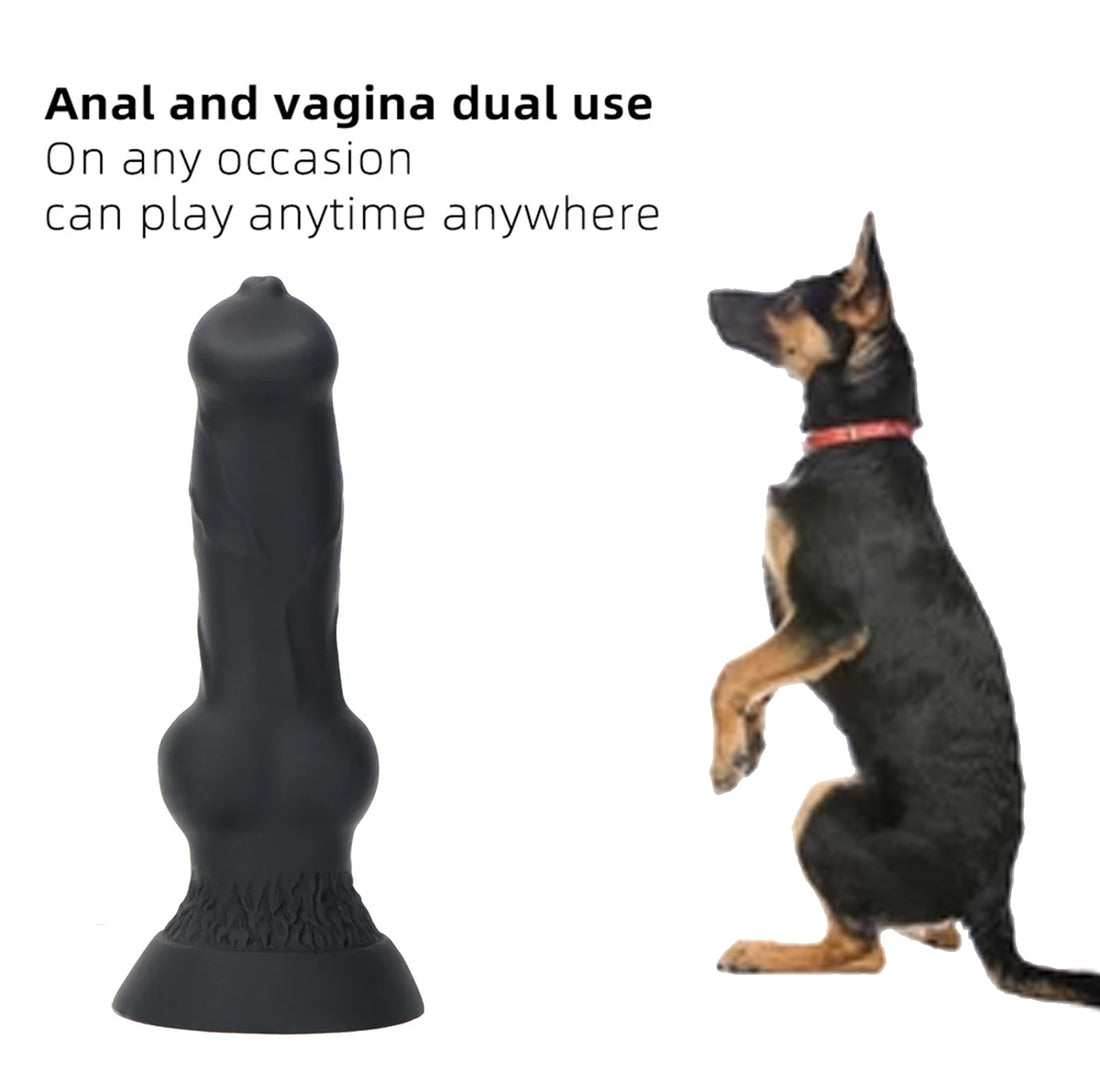 Black Giant Custom Dog 10 Inch Dildo