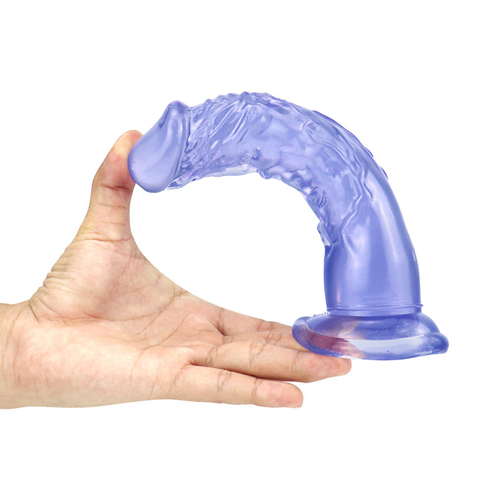 8 Inch Super Straight Blue Dildo
