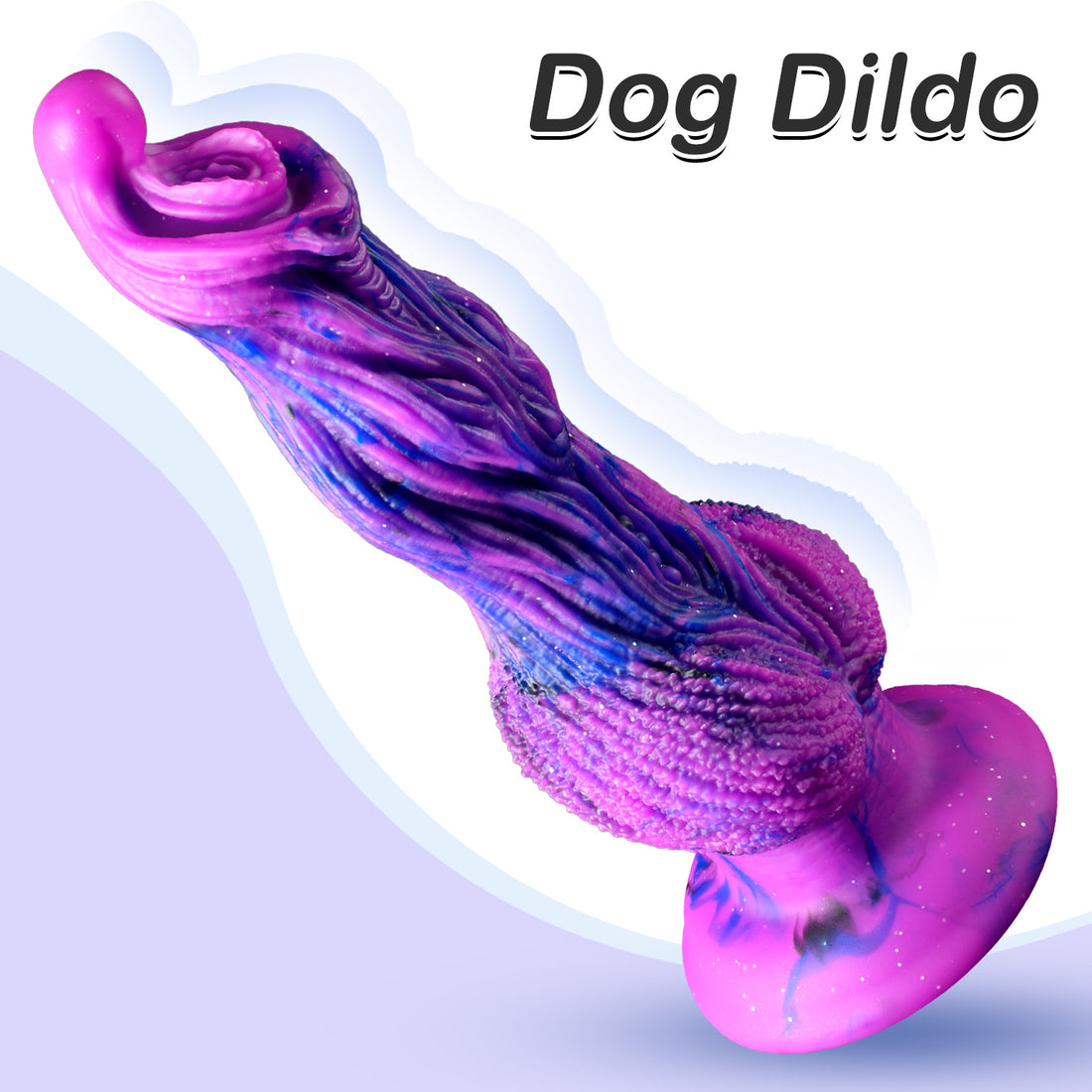 Fantasy Textured Silicone Alien Dog Knot Dildo