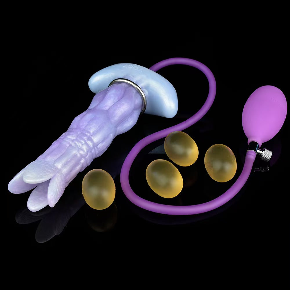 Purple Fantasy Inflatable Alien Ovipositor Dildo