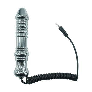 Estim Dildo Electric Shock Threaded Metal Dildo