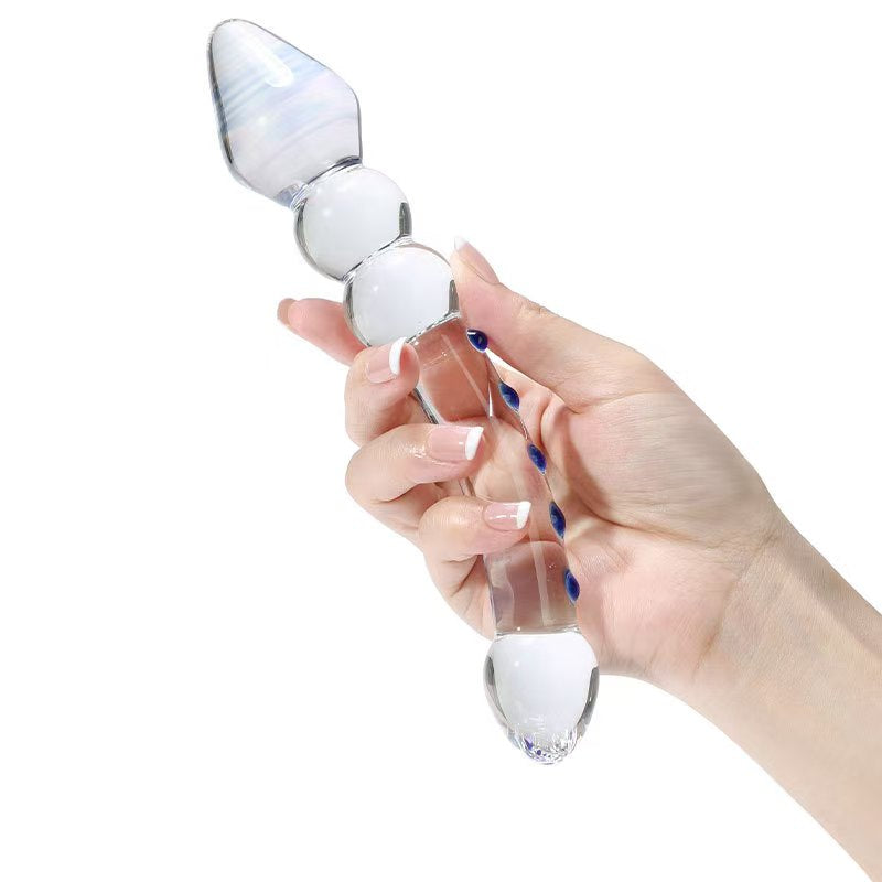Smooth Prostate Double Head Glass Dildo