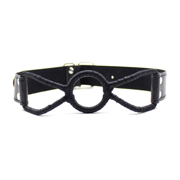 Black Bondage Buckle Spider Open Mouth Gag