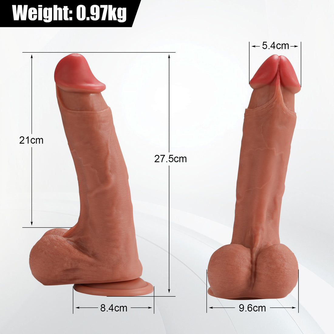 10 Inch Large Dildo with Testicles