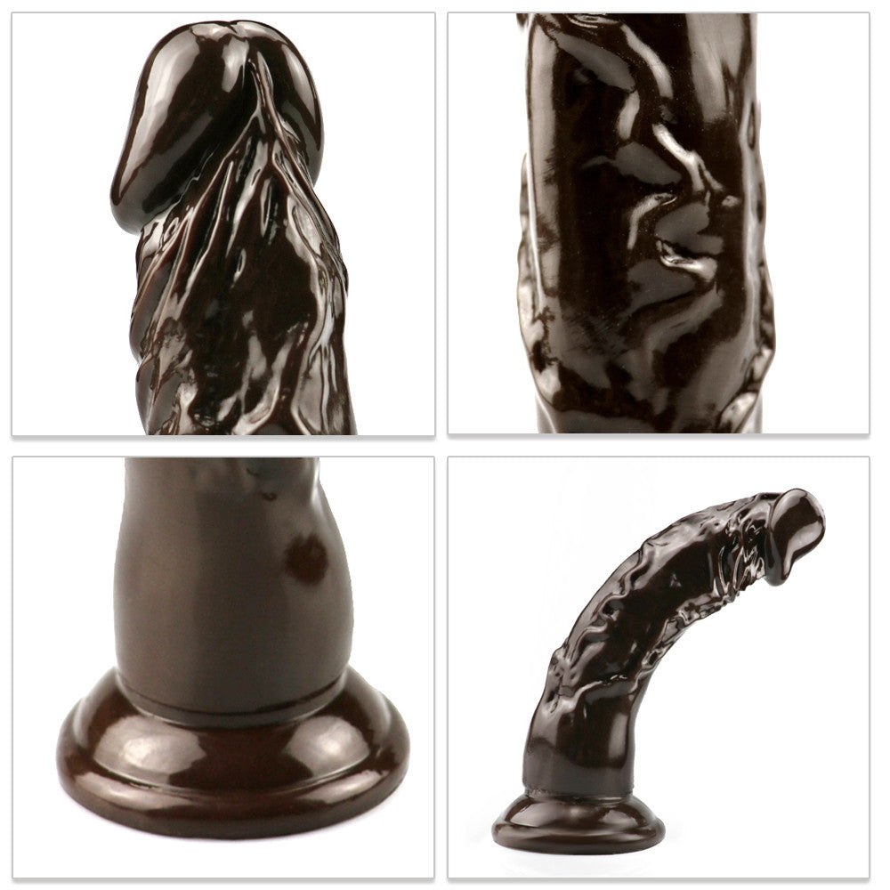 8 Inch Suction Cup Realistic Black Dildo
