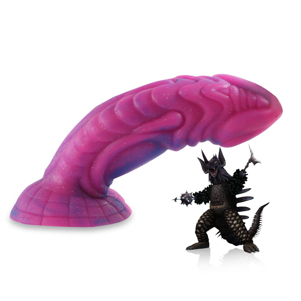 Pink Silicone Textured Godzilla Monster Dildo