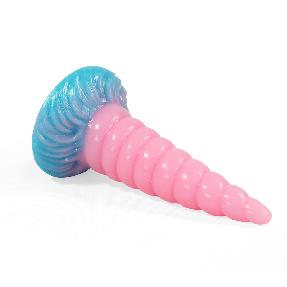 Tapered 8 Inch Pink Unicorn Dildo