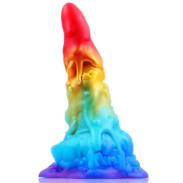 7 Inch Ice Cream Cone Rainbow Dildo