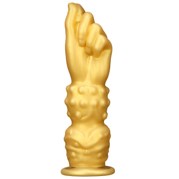 14 Inch Gold Silicone Huge Fist Dildo