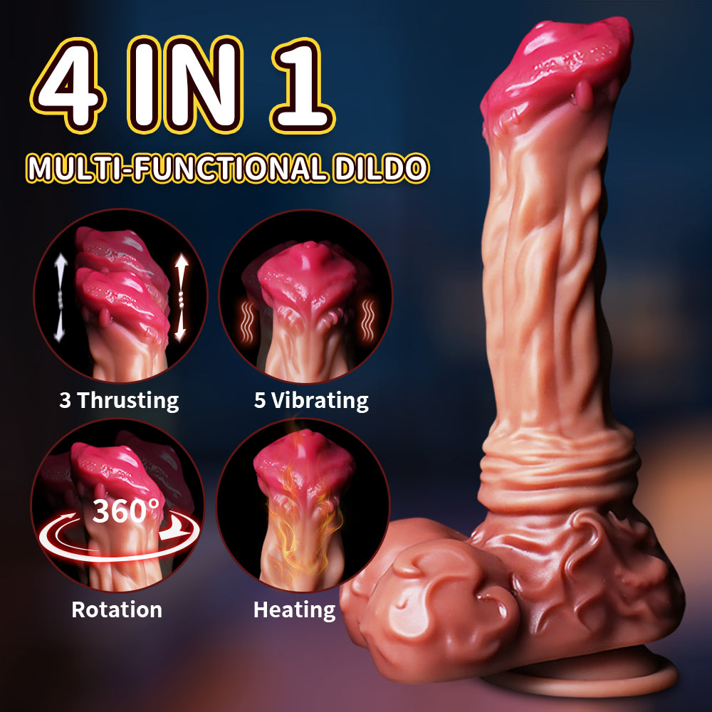 9 Inch Animal Horse Vibrating Thrusting Dildo