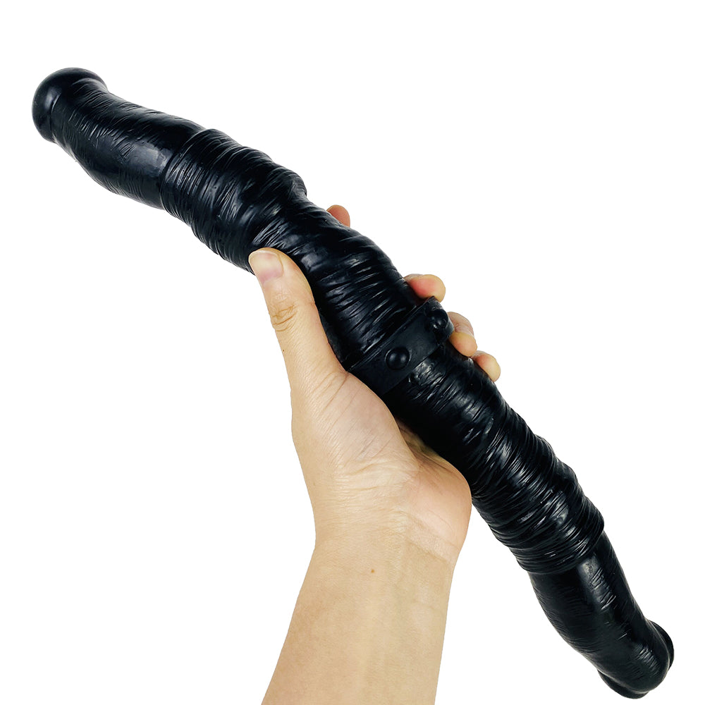 Black Silicone Lesbian Double Head Dildo