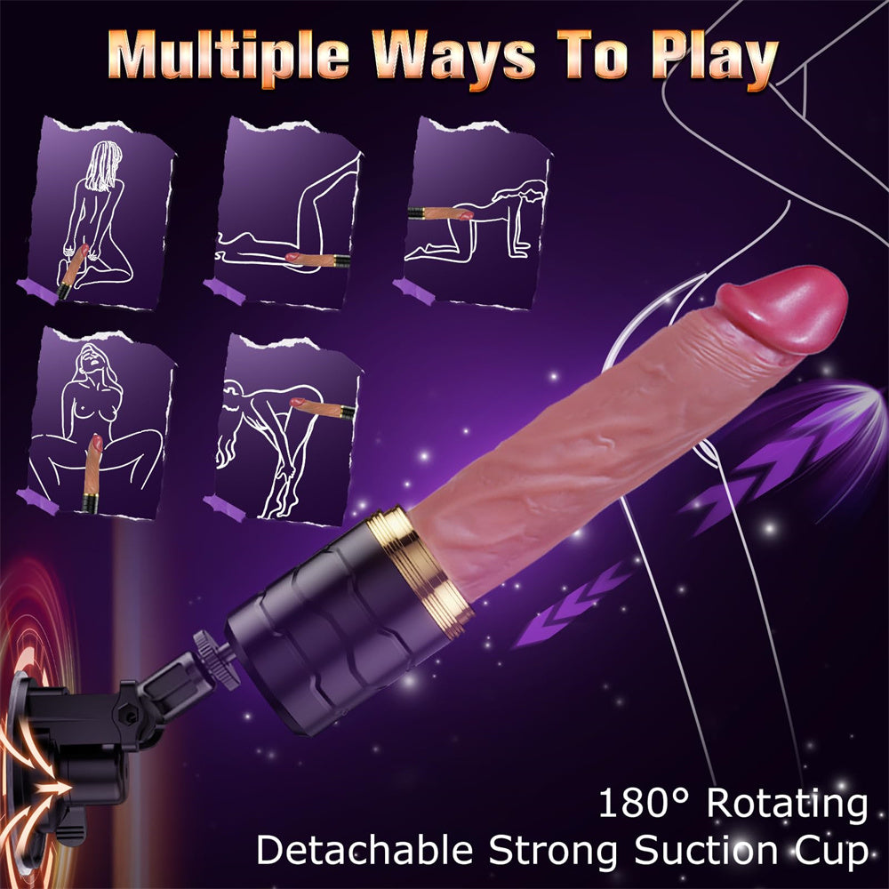 Portable sex machine Realistic Thrusting Dildo
