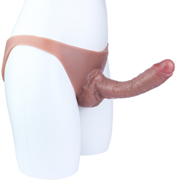 8 Inch Triangle Realistic Thick Dildo Panties