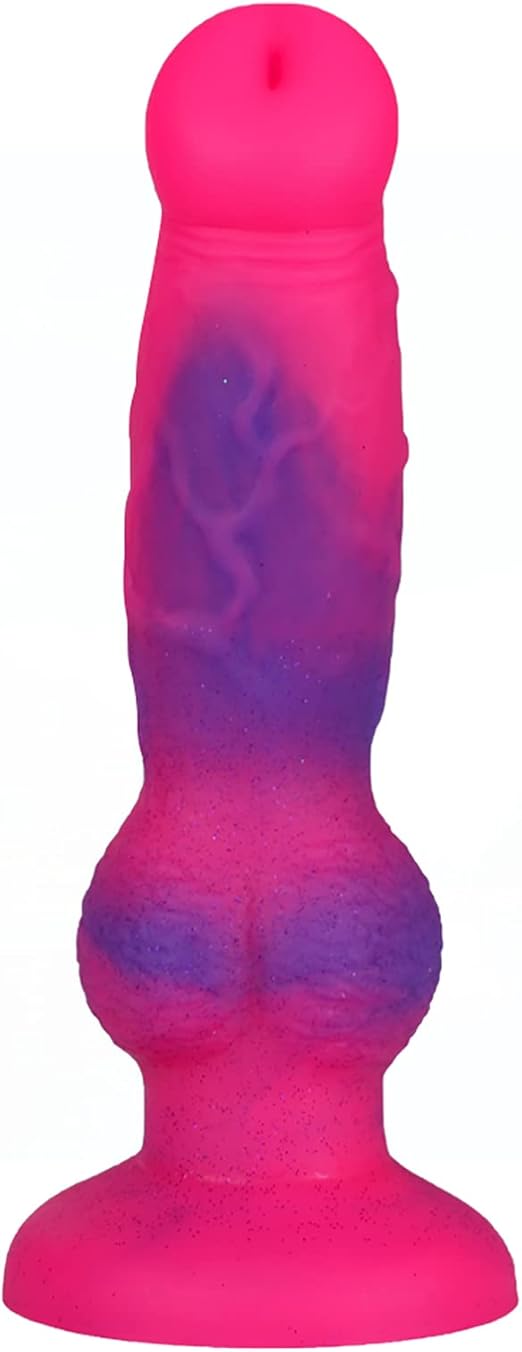 Pink Liquid Silicone Knot Dog Dildo