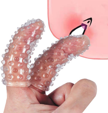 Finger Sleeve Vagina Massage 2 Piece Set for Couples