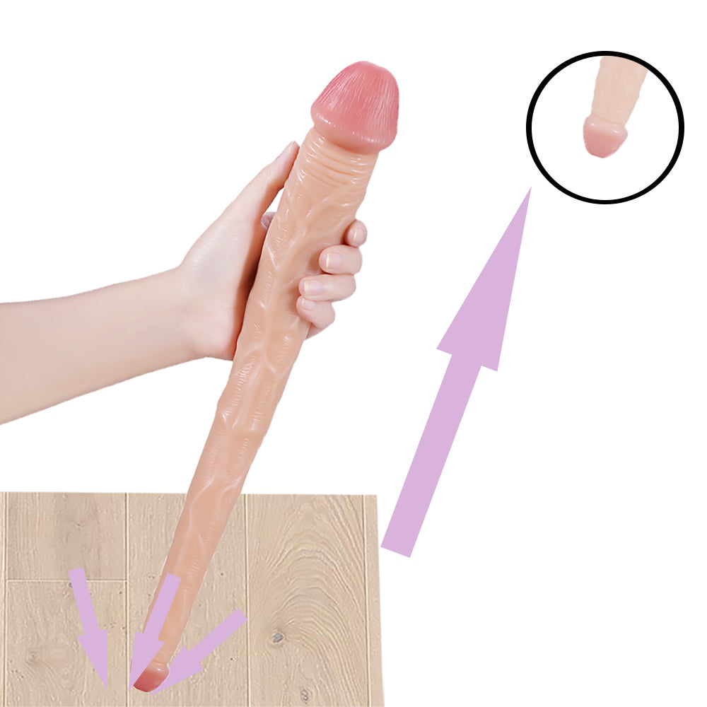 15 Inch Large And Small Double Head Dildo