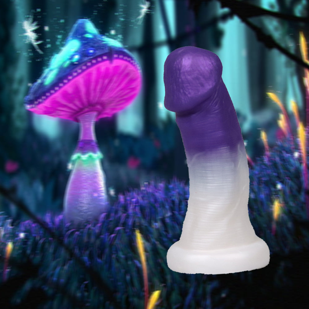 Mushroom Head Purple Anal Small Dildo