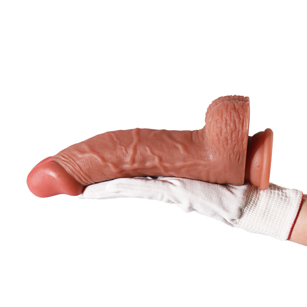 Liquid Silicone 8 Inch Dildo With Balls