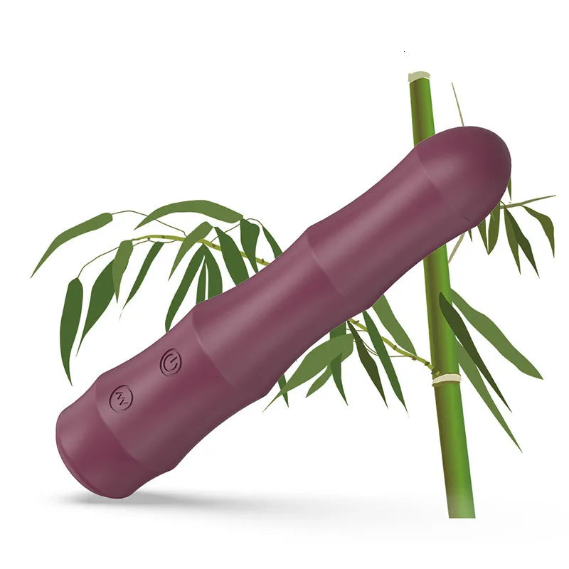 Bamboo Purple Vibrating Discreet Dildo
