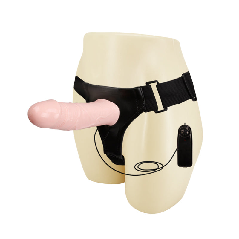 Men Hollow Vibrating Dildo Strap On Harness