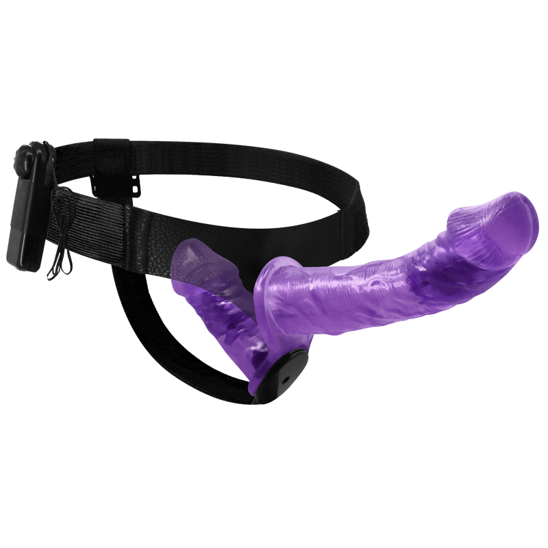 Jelly Strap On Purple Double Headed Panty Dildo