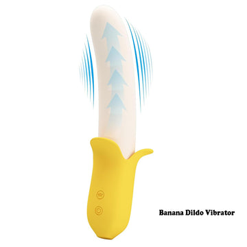 Retractable G spot Discreet Banana Dildo Vibrator
