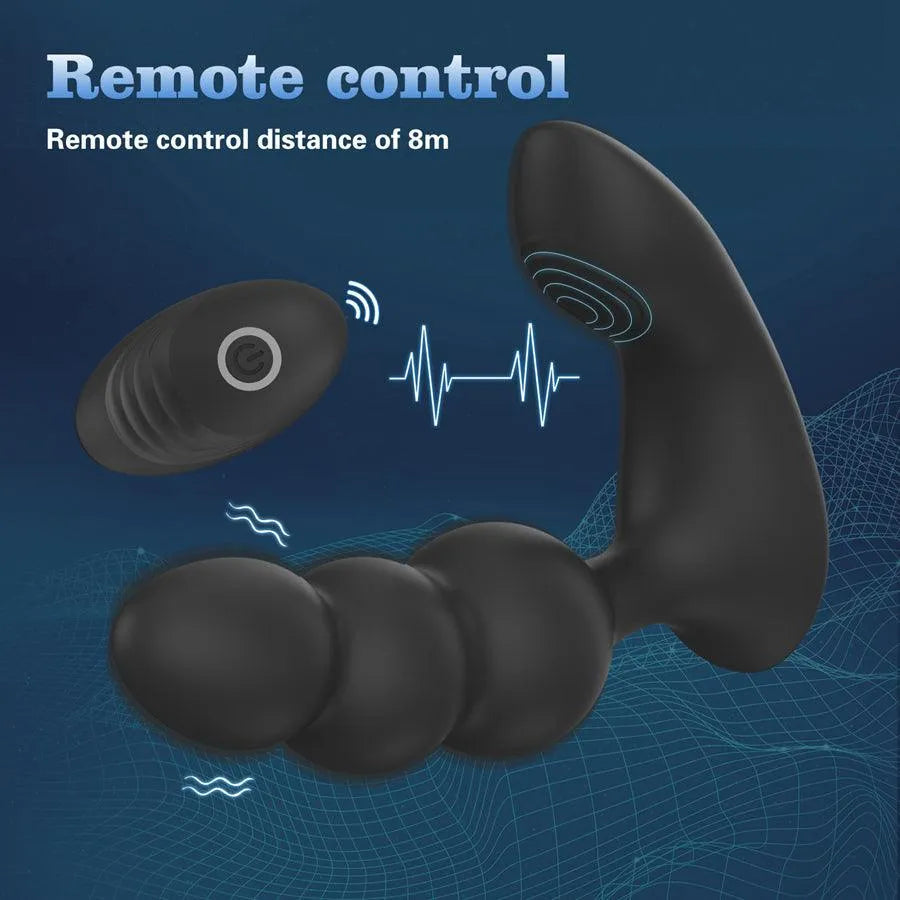 Beaded Anal Prostate Remote Control Massager