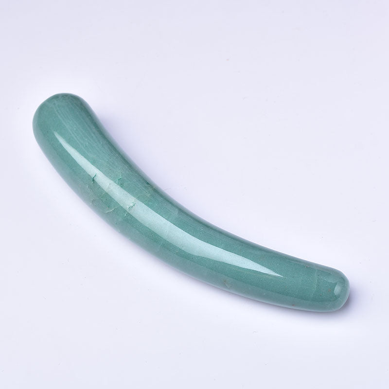 Green Aventurine Curve Crystal Dildo