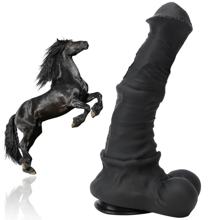 Black Flared Horse XXL Dildo Anal Black Flared Horse XXL Dildo Anal
