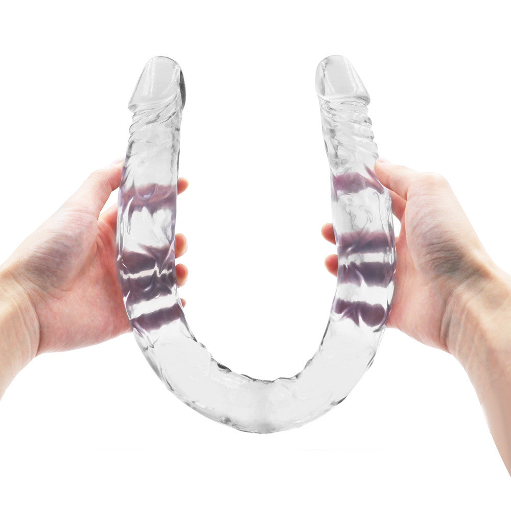 21 Inch Clear Jelly Double Head Dildo