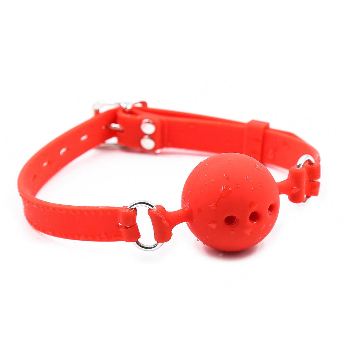 Red Silicone Ball Gag Drooling Bondage Training