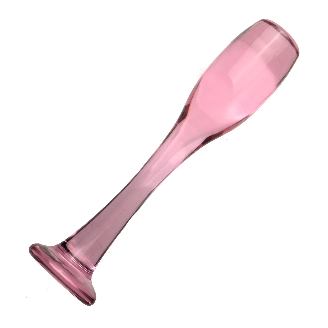 Pink Wine Glass Discreet Glass Dildo