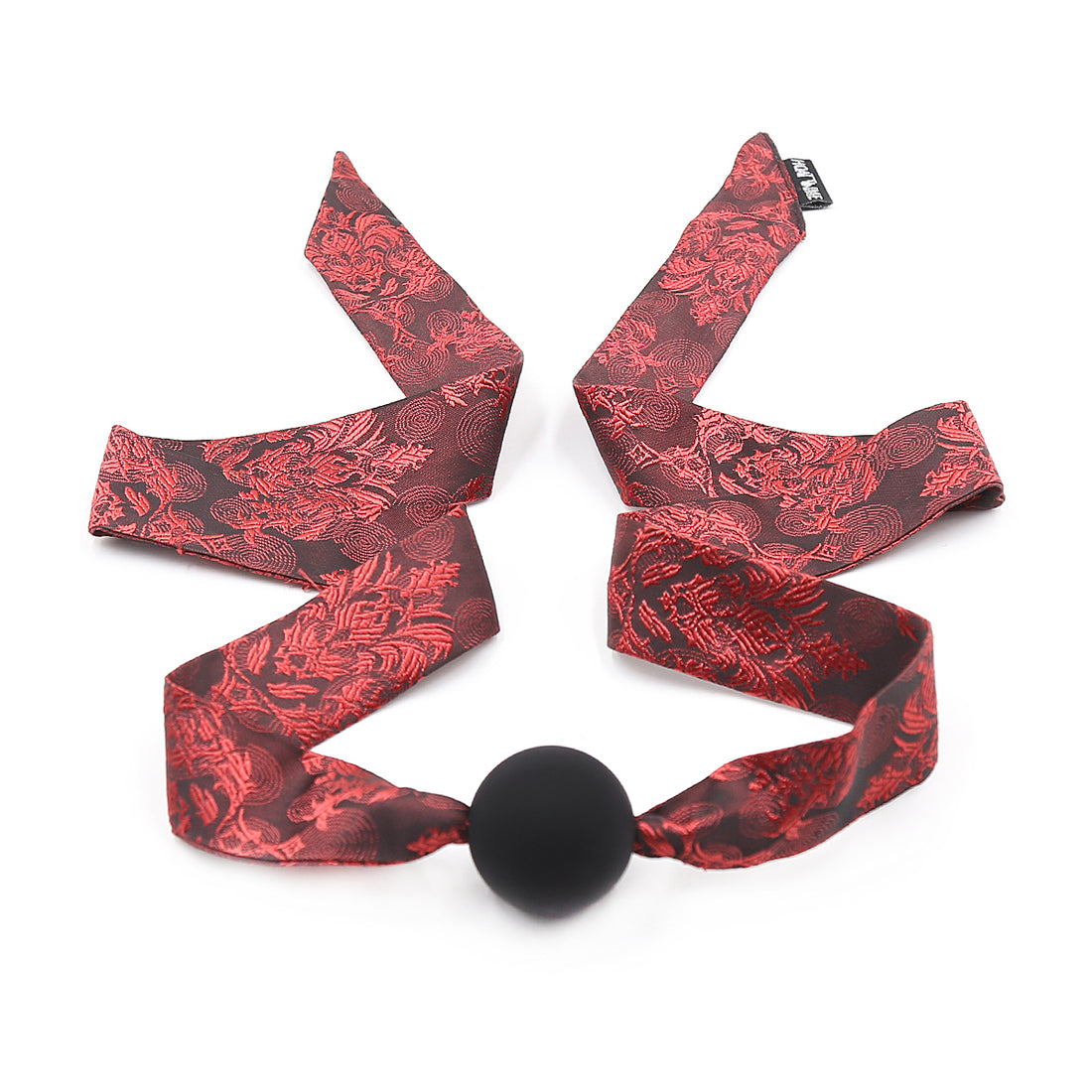 Bound Ball Gag Red Ribbon Silicone Sex Toy