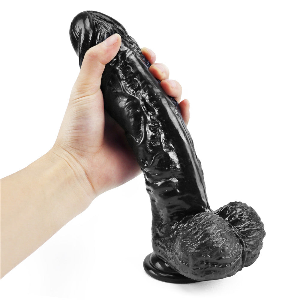10 Inch Thick Big Realistic Black Dildo