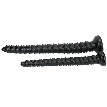 23 Inch Spiked Beaded Black Long Dildo