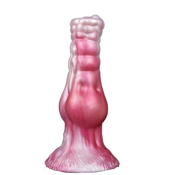 Pink Dog Cock Silicone Inflatable Knot Dildo