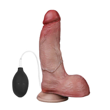 Inflatable Silicone Dildo 7 Inch Soft Lifelike