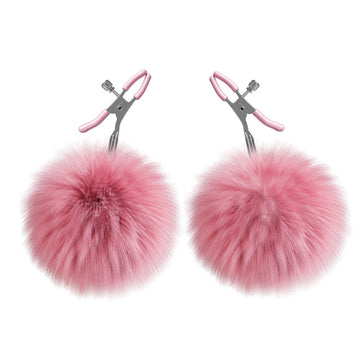 Pink Plush Nipple Clamp SM Sex Toys