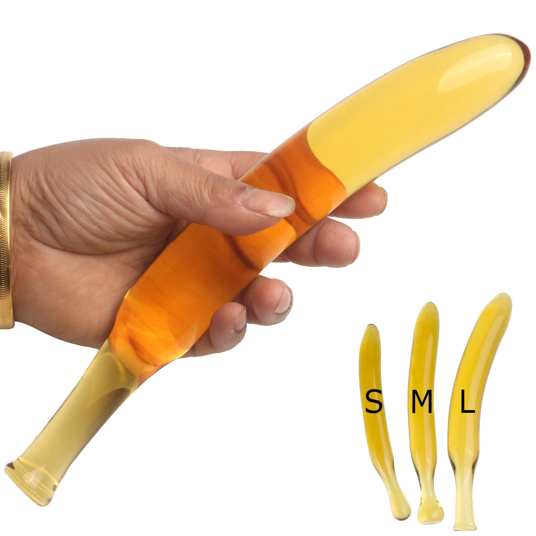 Banana Glass Discreet Dildo Sword With Handle